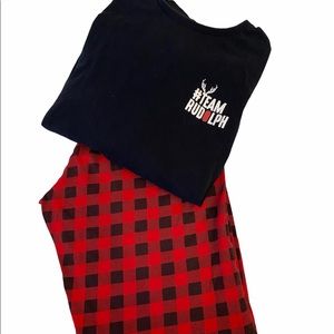 Holidays 2 piece Pajama Set Kids Size 12 GUC